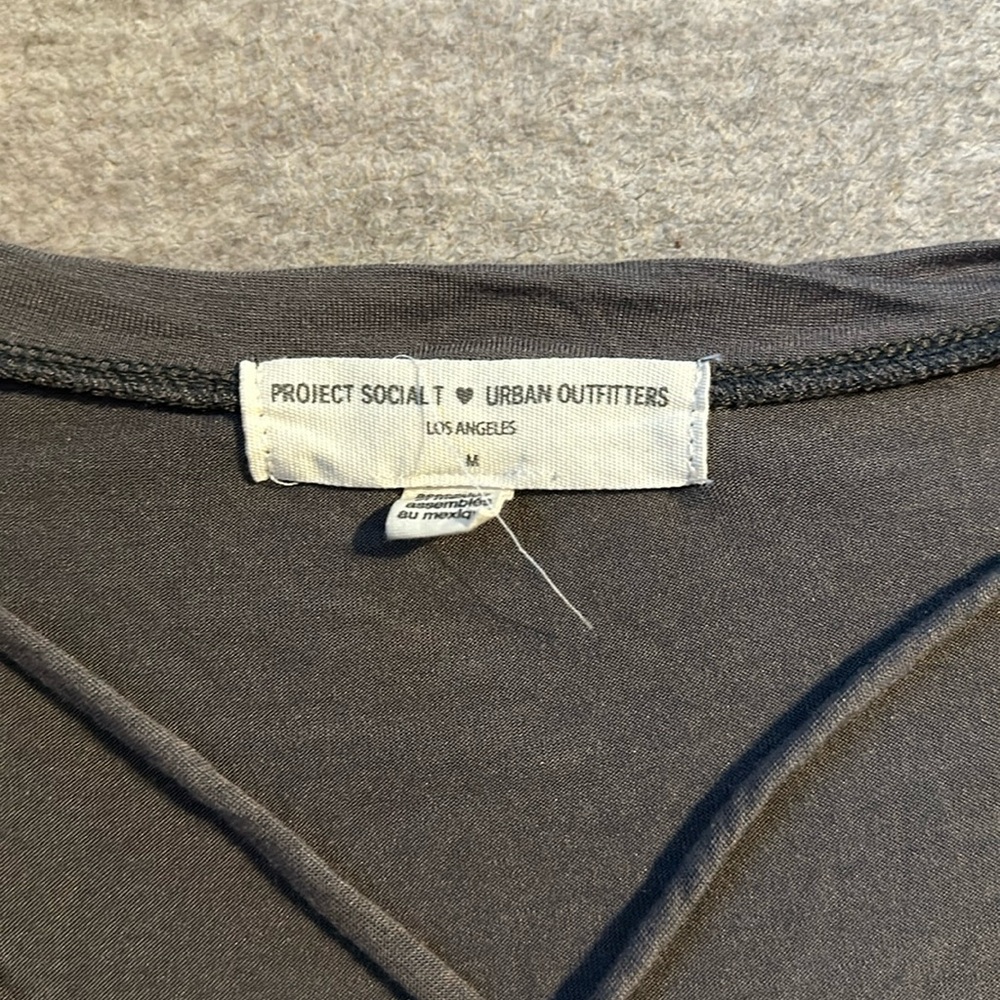 Urban outfitters 🖤 project social t -size M gray top